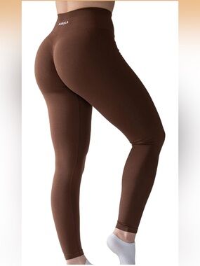 AUROLA High-Waist Seamless Leggings - “Dandelion Brown”